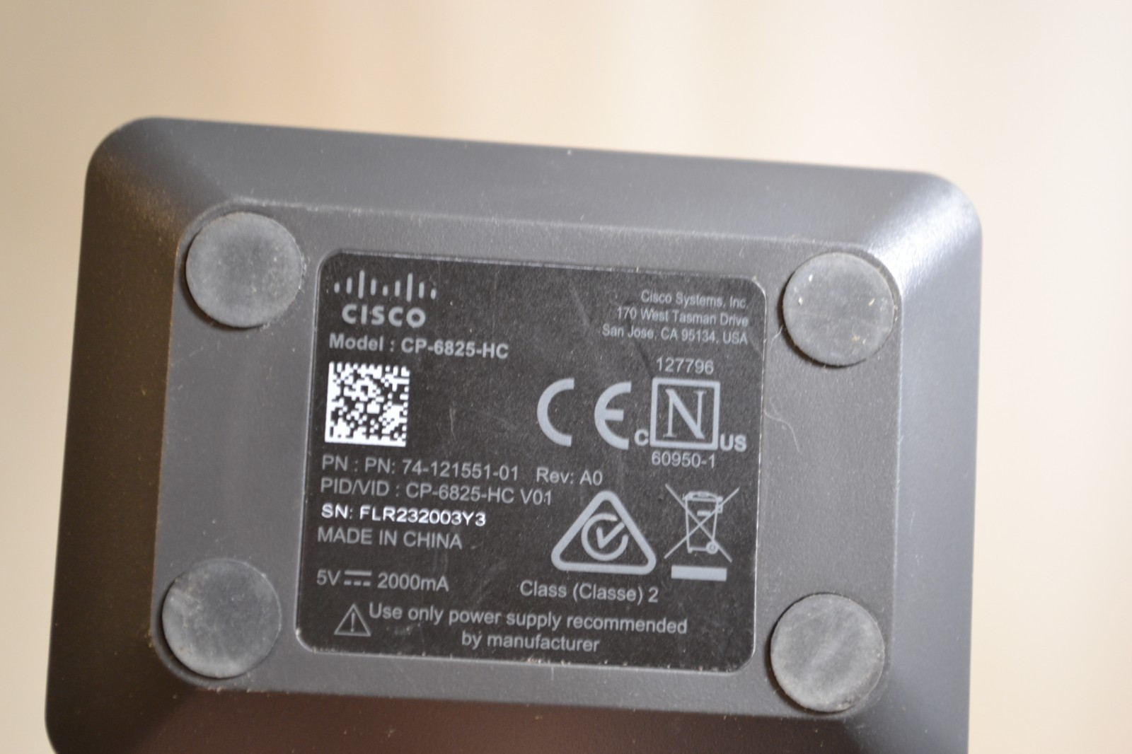 GENUINE CISCO Model: DBS-210-3PC-NA-K9 Phone, Charger & Base