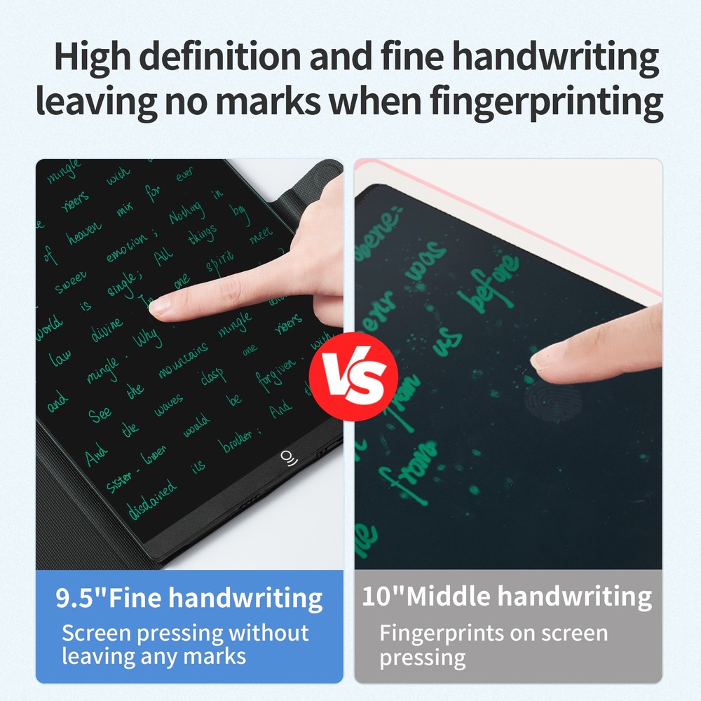9.5" LCD Writing Tablet Full Screen Drawing Board Reusable Digital Notepad Study