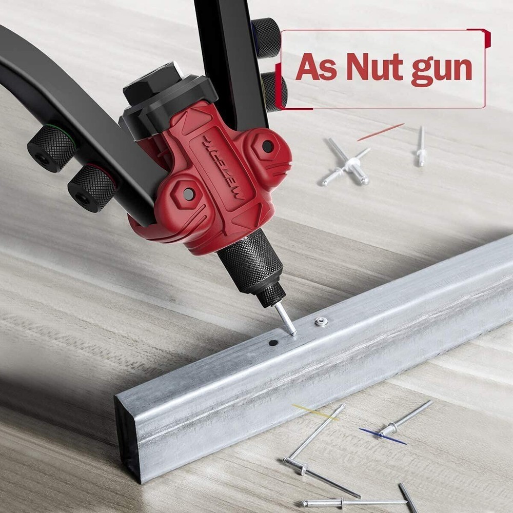 Rivet Nut Gun Kit 3 IN 1 Rivnut Tool Nut Setter Thread Setting Nutsert Tool SAE