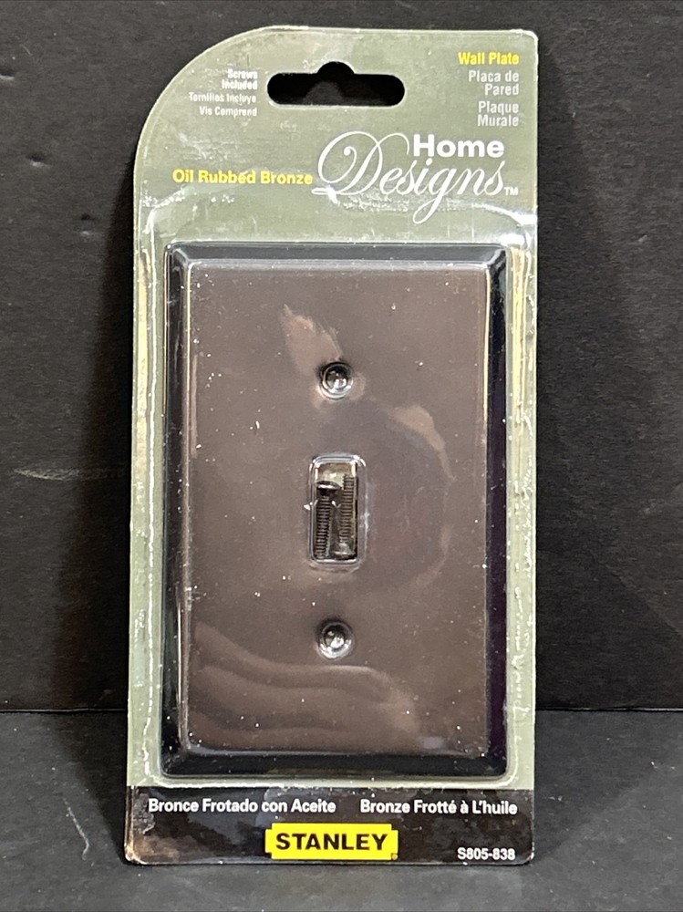 Stanley Hardware S805-838 Basic Single Switch Wall Plate Oil Rub Bronze