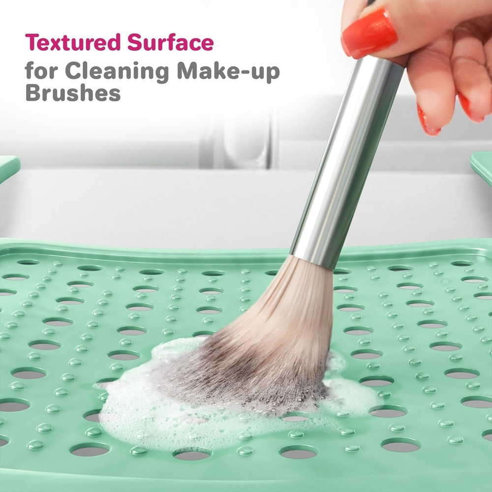 Foldable Silicone Hot Tool Mat & Over-Sink Organizer for Space-Saving Style