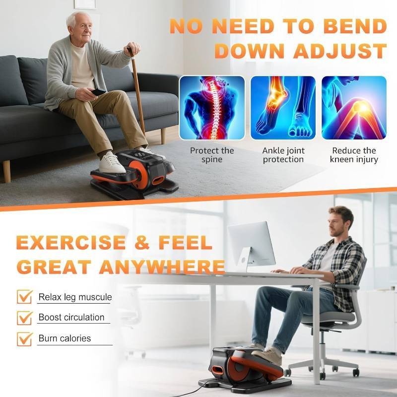 Under Desk Elliptical Electric Leg Exerciser Low-Impact