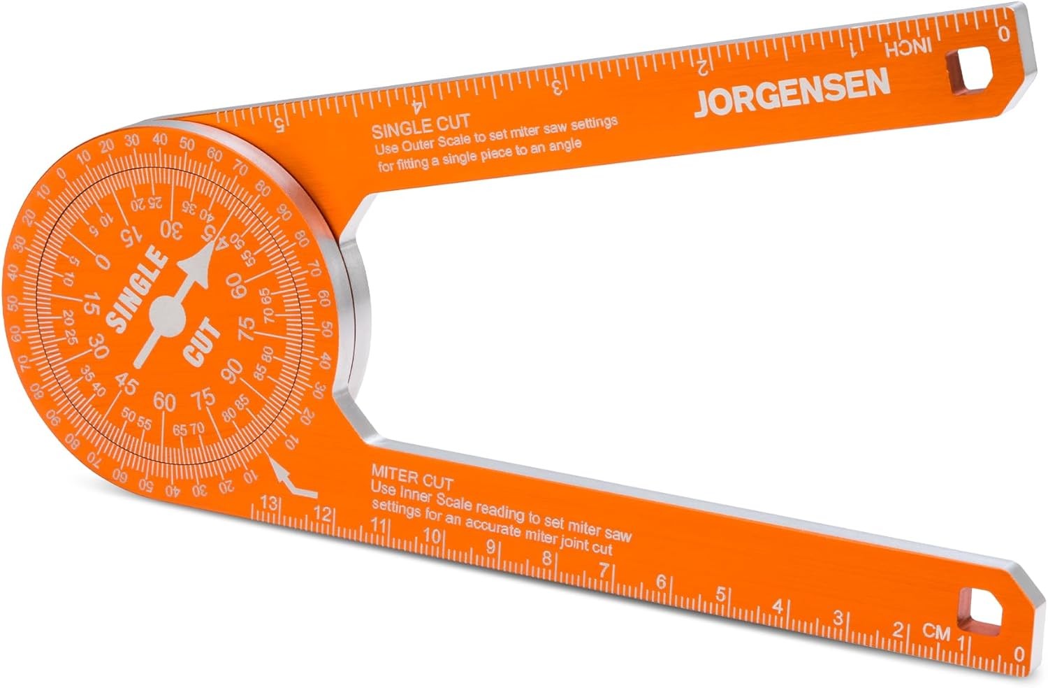 Jorgensen 7 Inch Miter Saw Protractor Aluminum Angle Finder Precision Scales USA