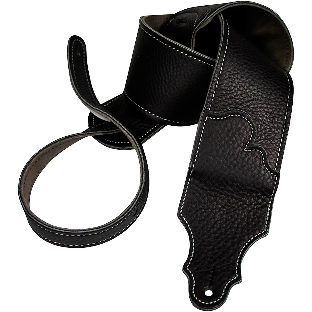 Franklin Strap 3" Original Black Leather Guitar Strap Black