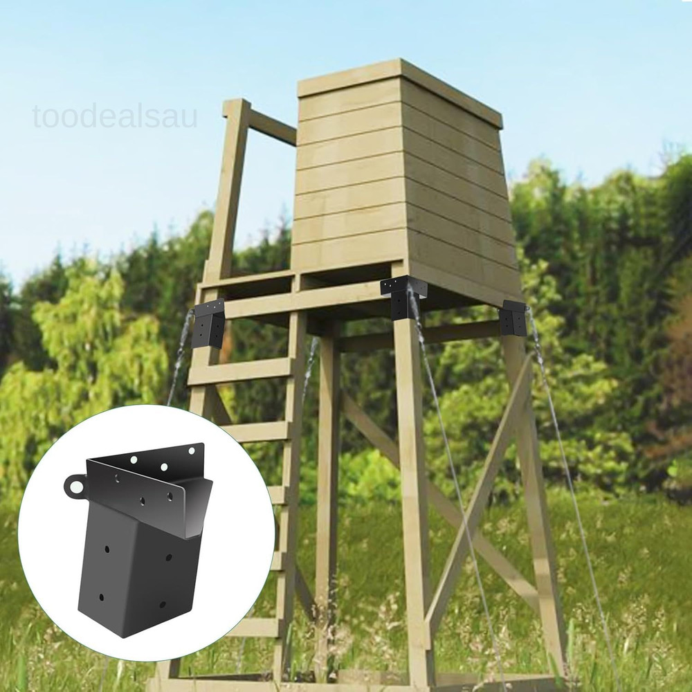 Deer Stand Brackets 4"x 4", Elevator 4Pcs, Blind Black