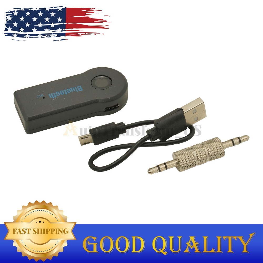 Wireless Bluetooth Receiver Music Adapter 3.5mm AUX Audio Stereo For Home Car