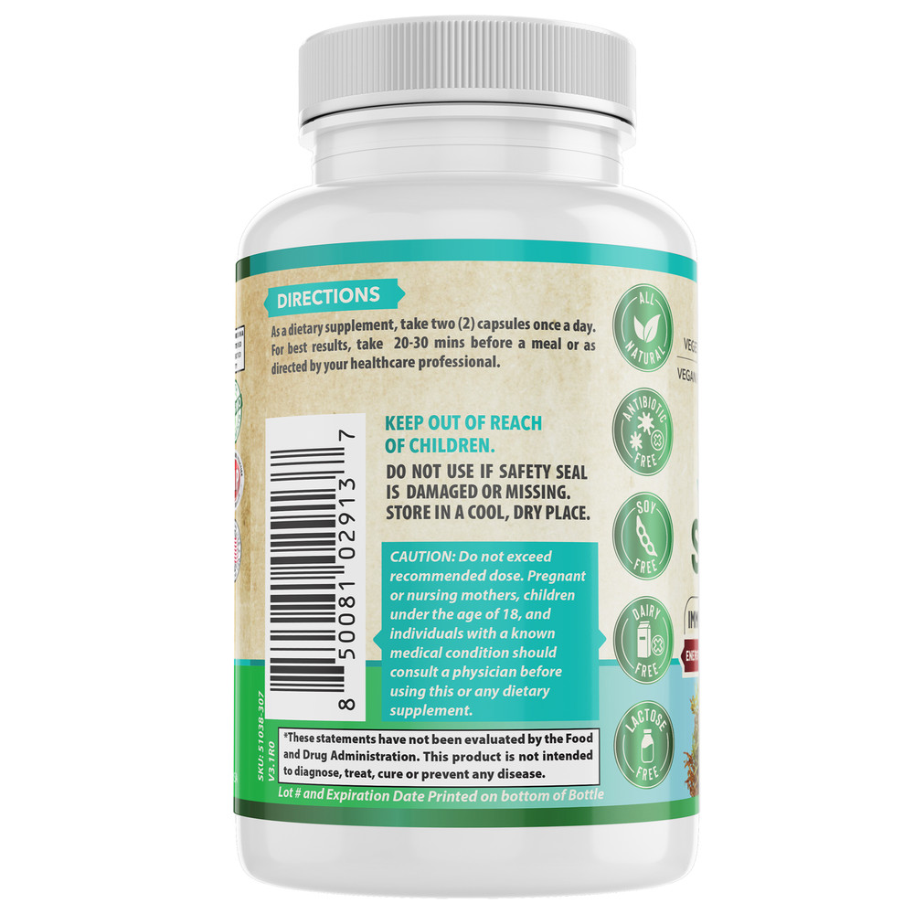Sea Moss Supplement w/ Bladderwrack & Burdock Root