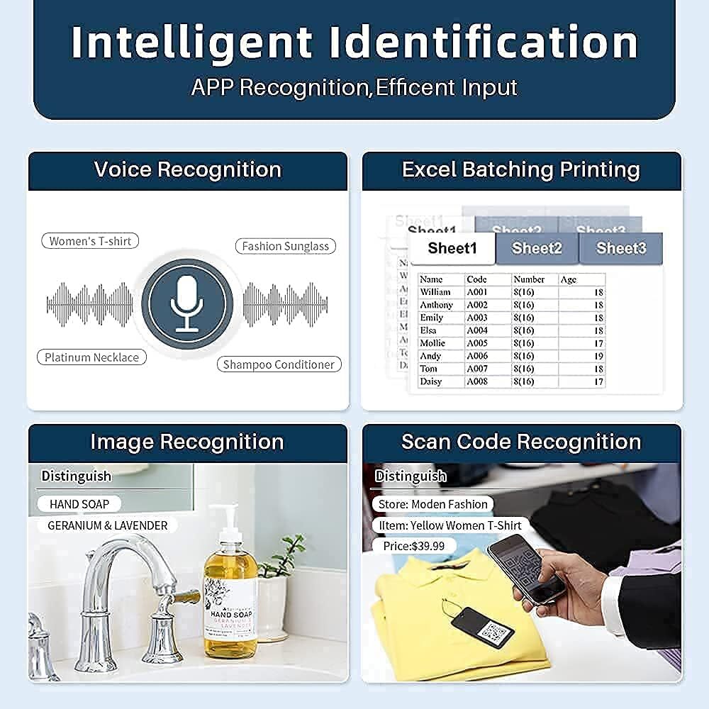 Phomemo M120 Label Maker Barcode Label Printer Portable Bluetooth Label Maker