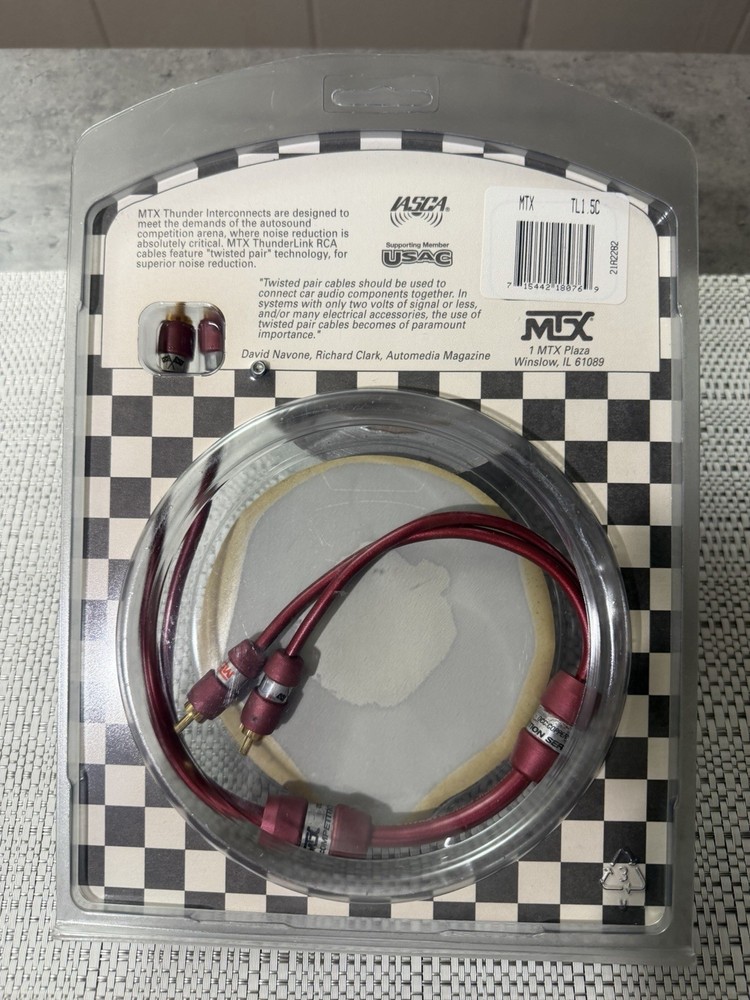 MTX ThunderLink 1.5FT 2 Channel RCA Cables Old School