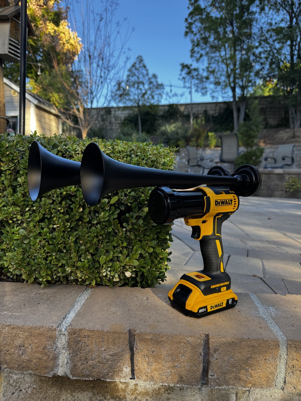 DeWalt Impact Air Train Horn Dual Black | 2026 Long Trumpets | Assembled in USA