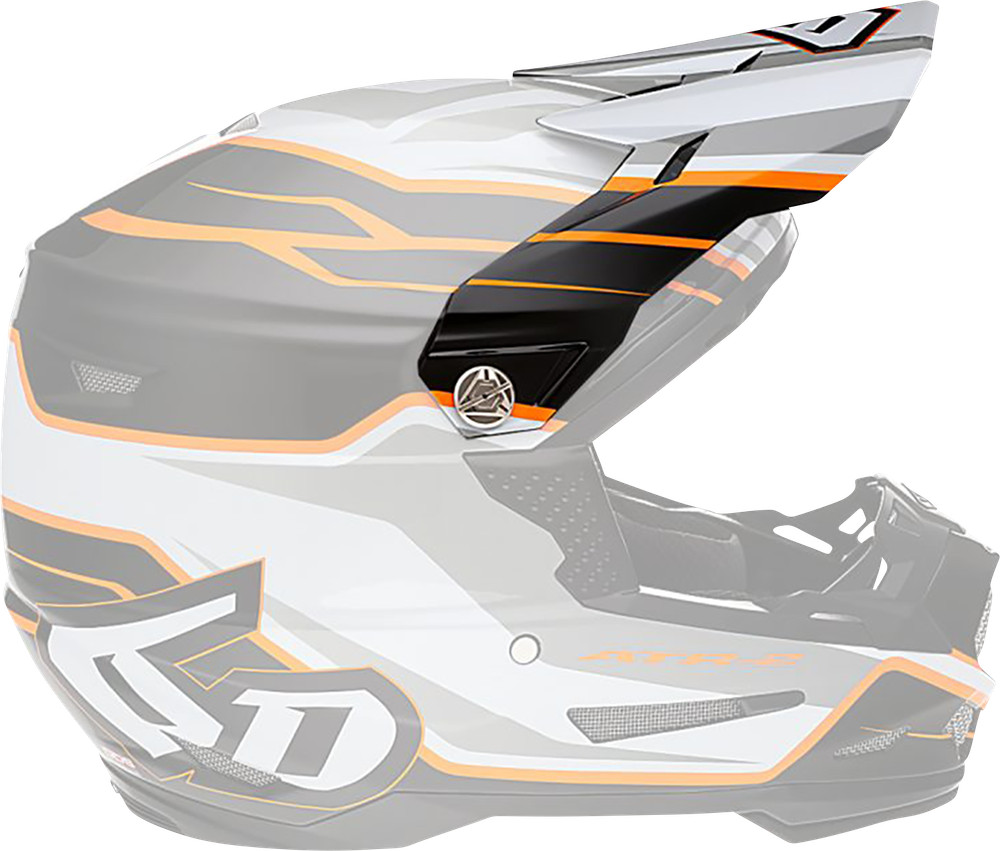6D HELMETS Fits ATR-2 Visor - Phase - White Orange 72-6100