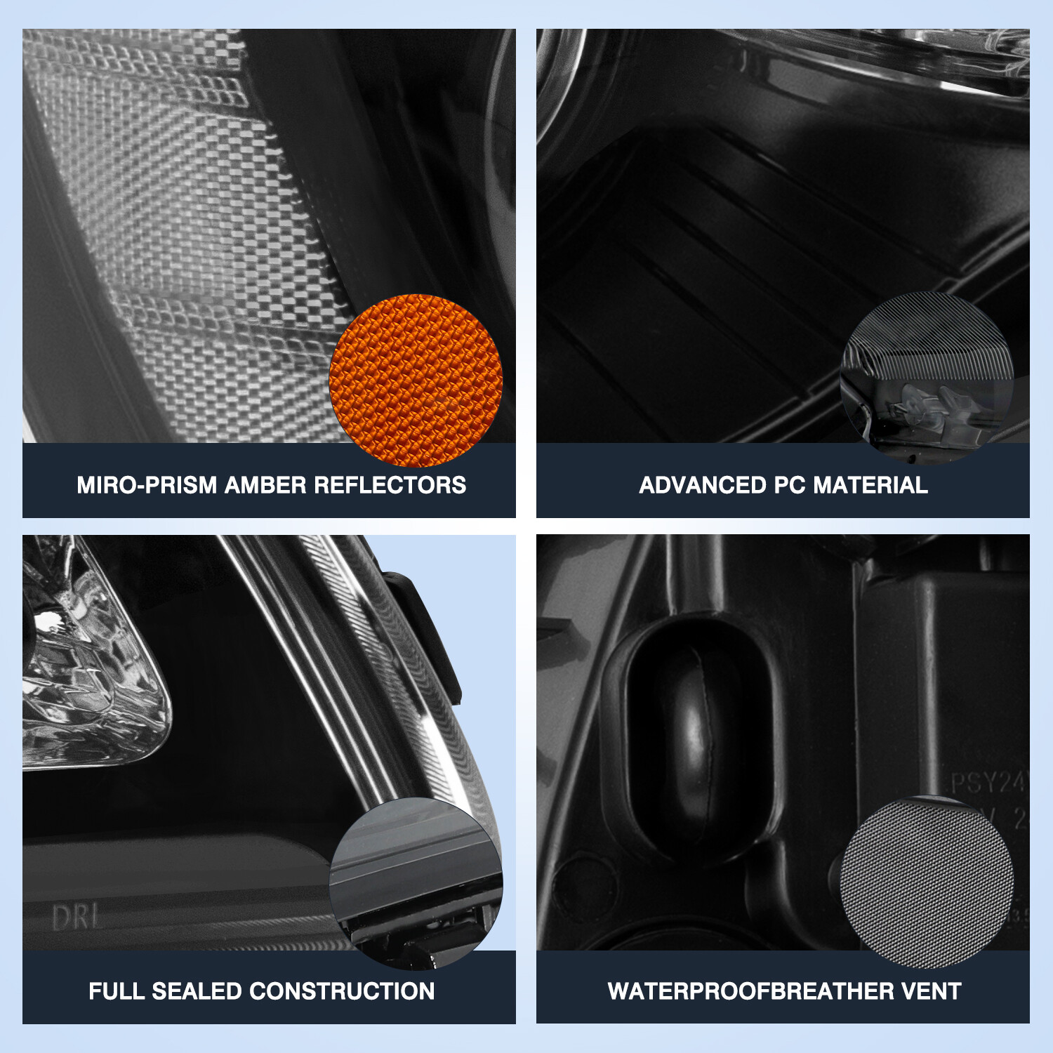 For 2011-2023 Chrysler 300 LED DRL ProjectorHeadlight Left&Right Headlamp W/Bulb