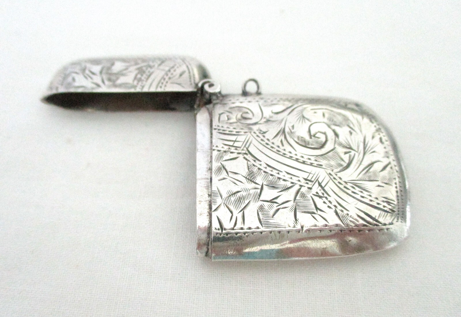 Antique, STERLNG,MATCH SAFE,CHATELAINE, ROLASON Bros, 1871, Birmingham