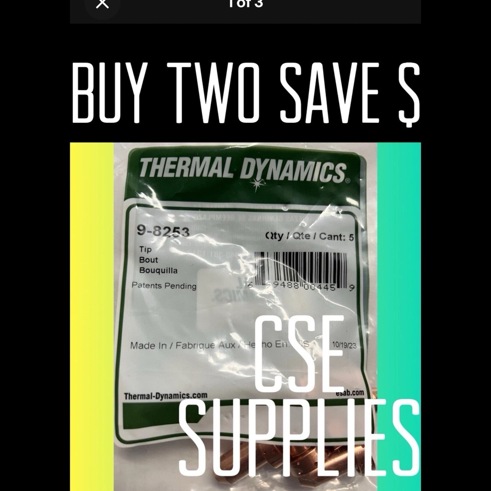 Thermal Dynamics 9-8253 Plasma Cut Tip, 120 Amp PKG/5.