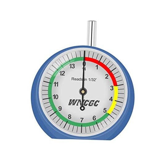 Tire Tread Depth Gauge, Dial Type Tire Depth Gauge with Color Coded
