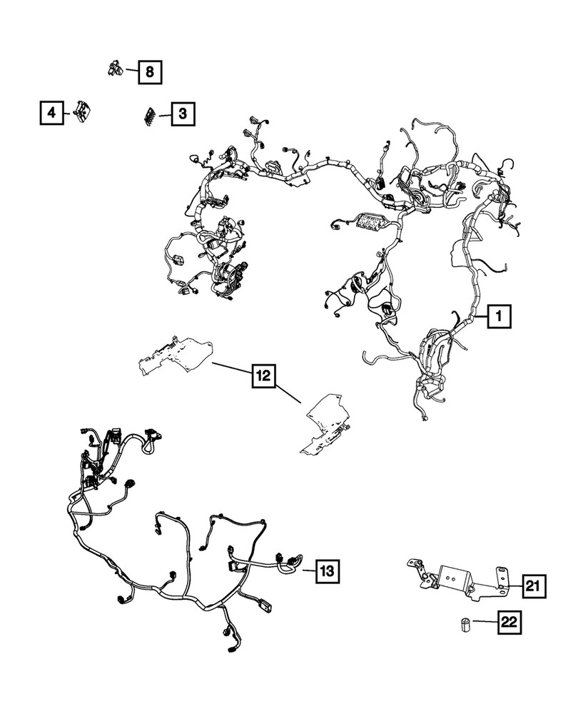 Genuine Mopar Front End Module Wiring 68382304AC