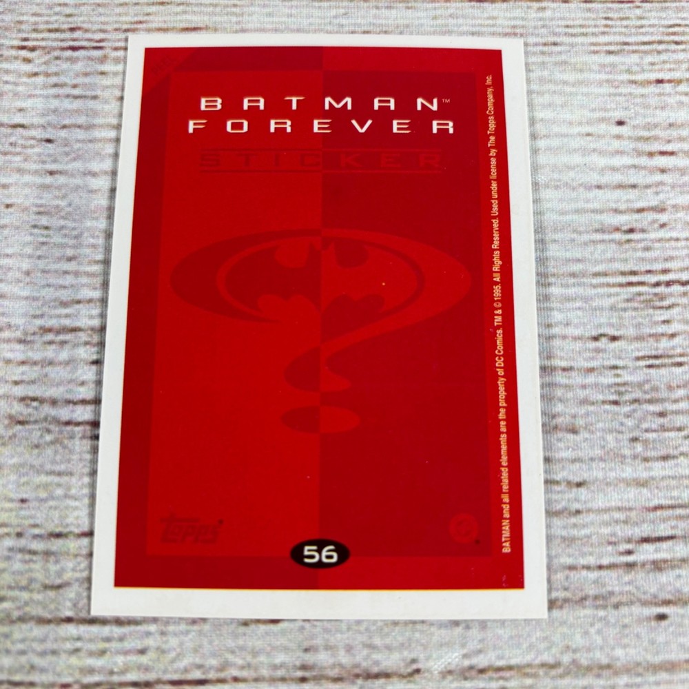 1995 Topps Batman Forever Sticker - #56 Two-Face’s Warning