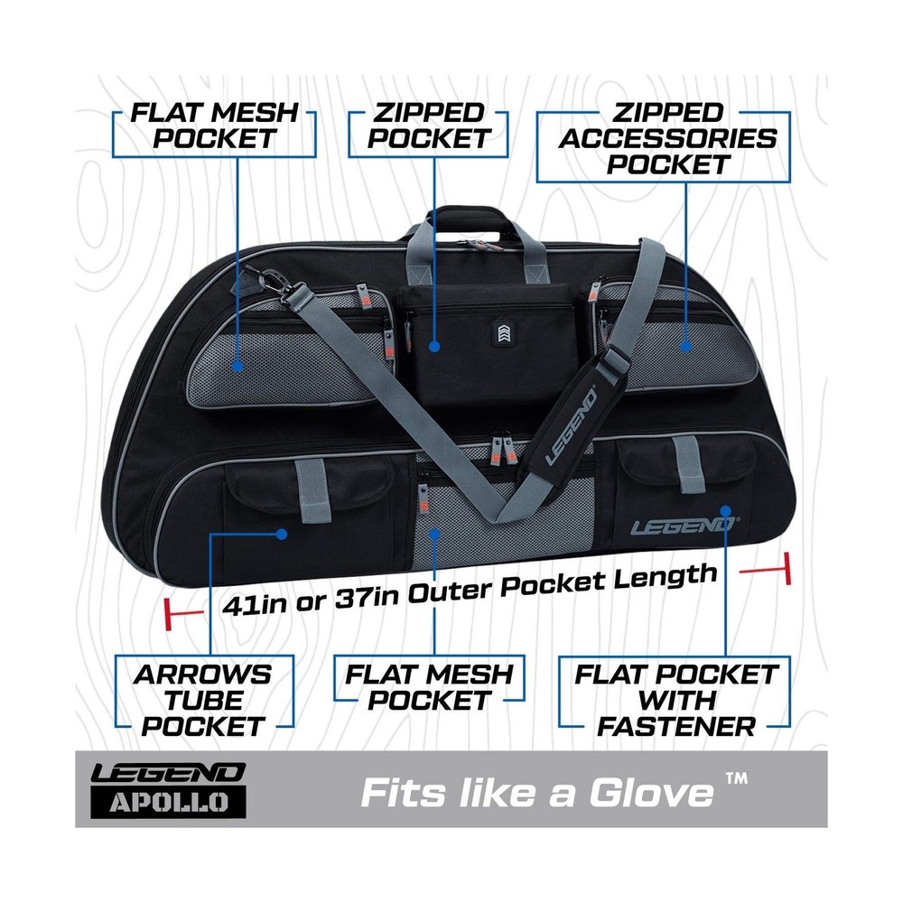 Legend Apollo Travel Compound Bow Case - Soft Bow Case with Spacious Storage ...
