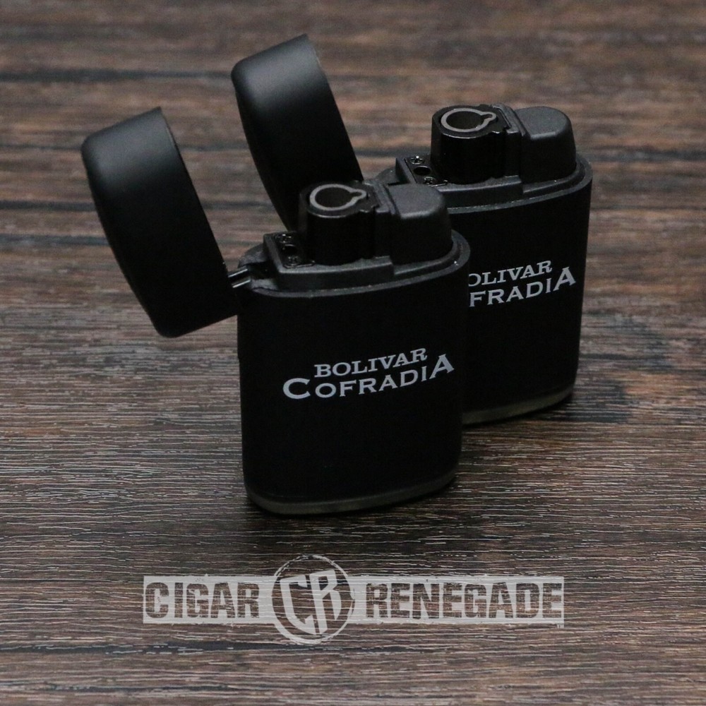 Bolivar Cofradia Single Flame Adjustable Refillable Cigar Torch Lighter - 2 Pk