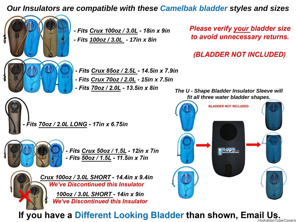 Bladder Insulator...Water bladder insulation for your Camelbak Hydration Pack
