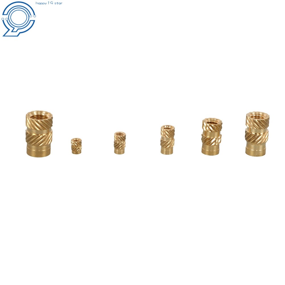 350Pcs M2-M6 Threaded Inserts, Female Thread Metric Knurled Nuts Assortment Kit