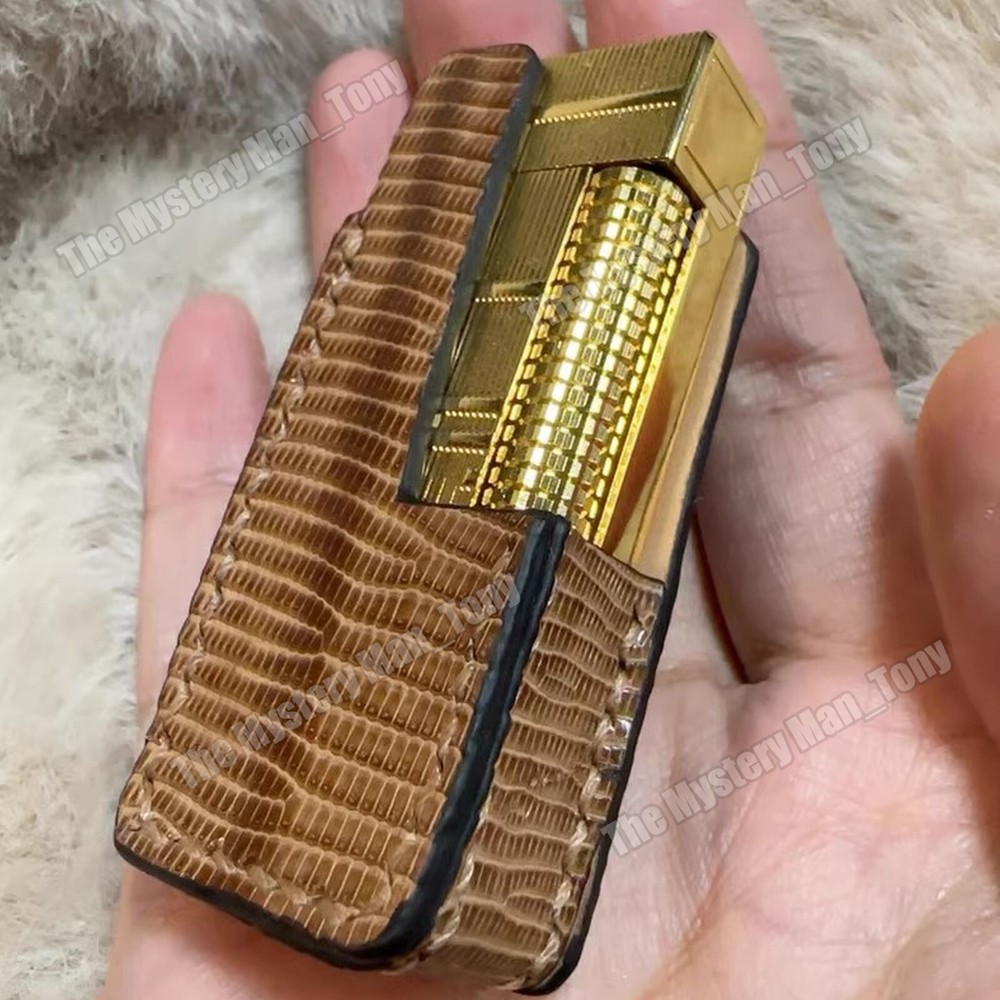 Handmade Lizard Leather Lighters Protective Case for for Dunhill lighter