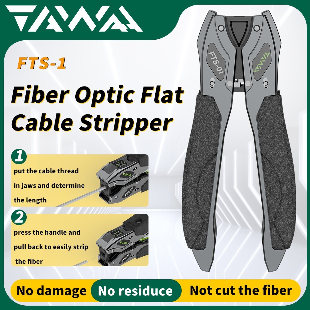 FTTH Fiber Optic Toolkit with Drop Strippping Tool, Coax Cable Stripper ,Cleaner
