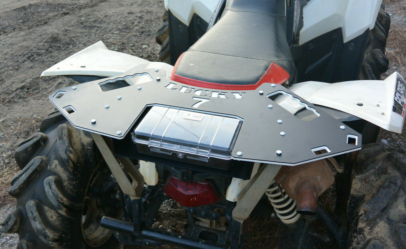 2013-2024 Polaris Scrambler 850 1000 Rear Rack w/ Storage Case