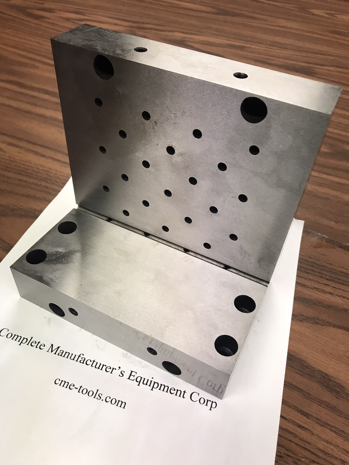 ANGLE PLATE 6x6x4x1-1/4" Precision Ground w. tapped holes 0.0002" #PGAP-664-New