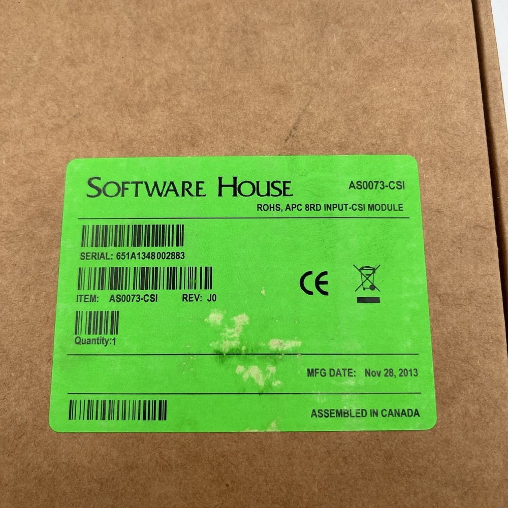 NEW!! Software House Input CSI Module ROHS APC 8RD 12 VDC - AS0073-CSI