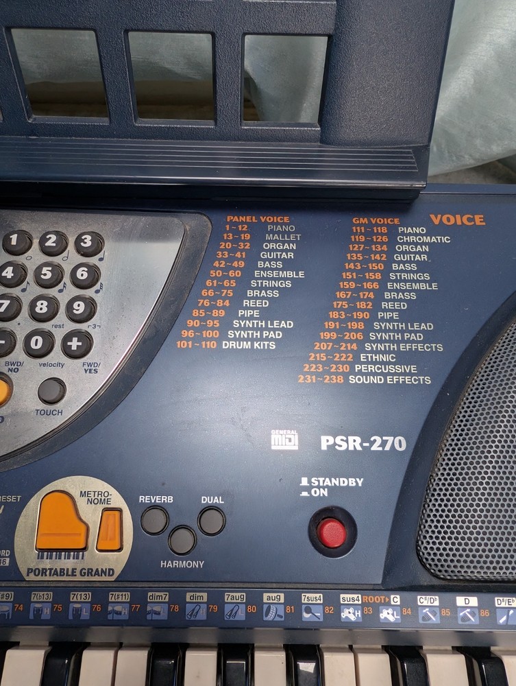 Yamaha PSR-270 Keyboard, Tested & Cleaned