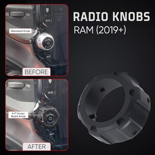 Radio Knobs Compatible with 2019–2025 RAM Trucks (12.0" Touchscreen Only) |
