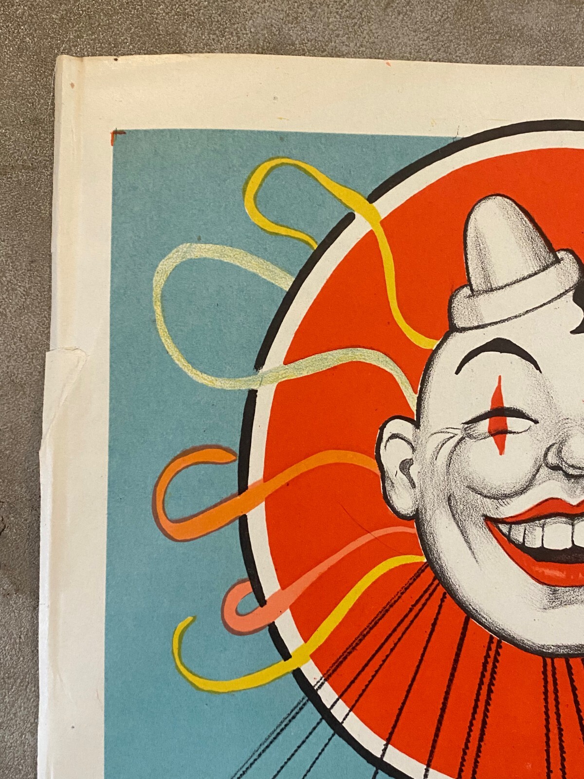 Antique/VTG 30's Carnival Fun Fair Poster, Motorcycle Death Riders, Ghost Train