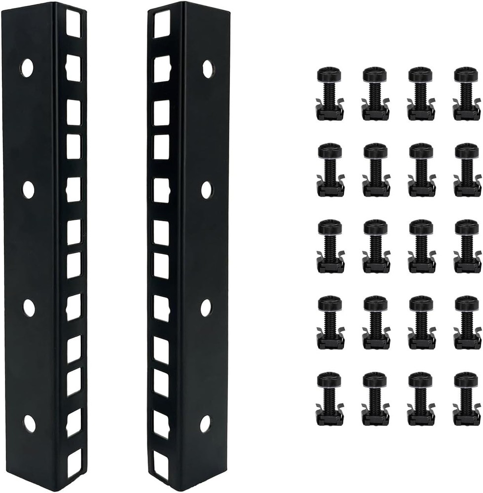 Server Rack Rails 4U w/ M6 Cage Nuts & Screws