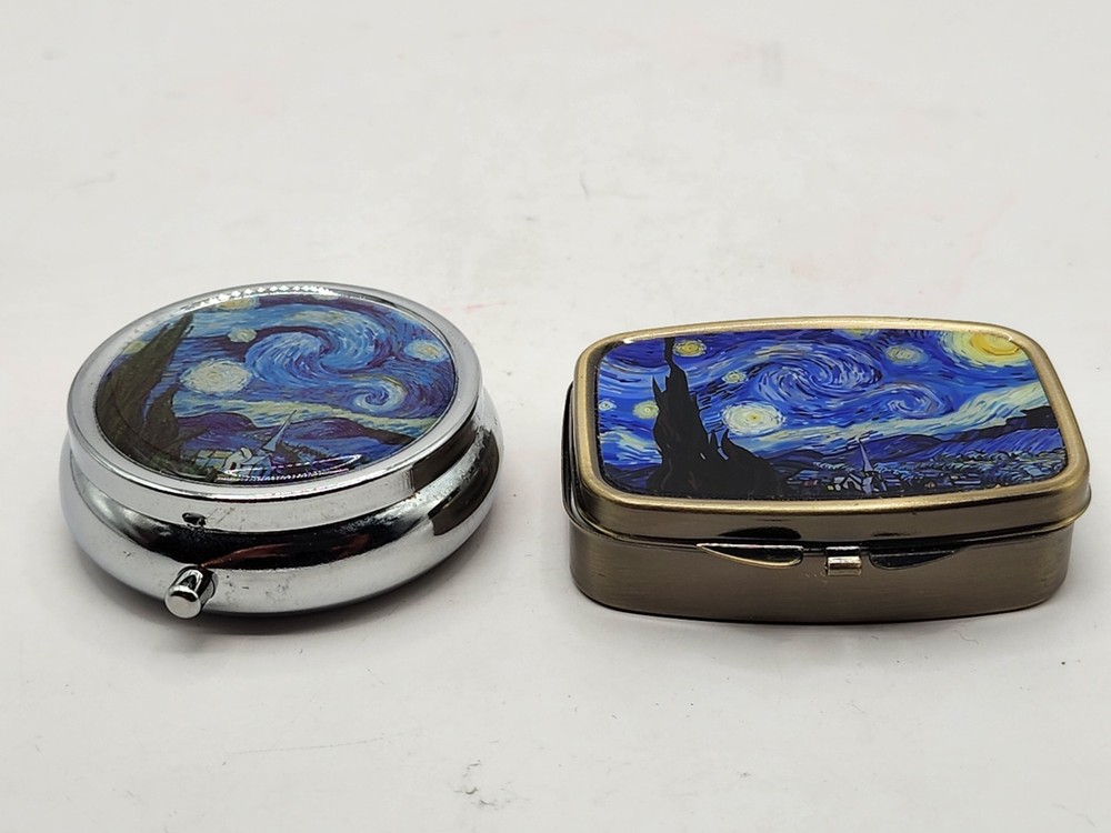 2-Van Gogh Starry Night Pill Boxes