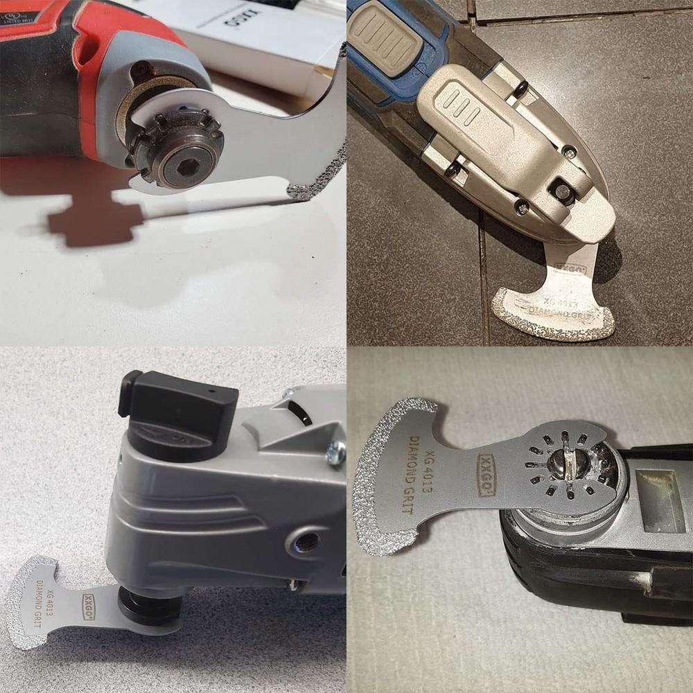 XXGO 8 Pcs Oscillating Multi Tool Diamond Segment Swing Grit 8 PCS, Silver