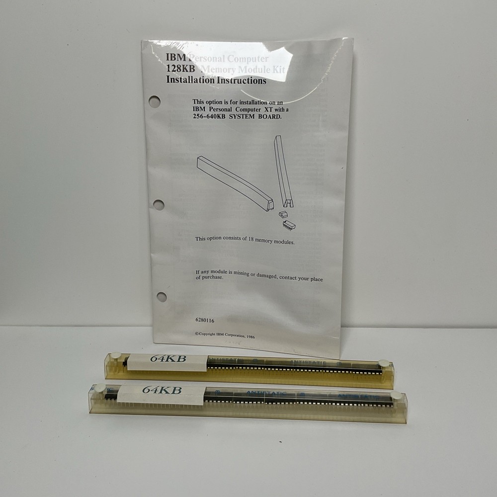 IBM Personal Computer 128KB Memory Module Kit 6540336 - Open Box