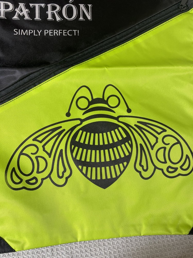 Patron Tequila Black/Green Drawstring Bag