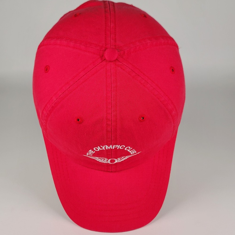 Olympic Club Hat Red Adjustable Strap Cap Golf