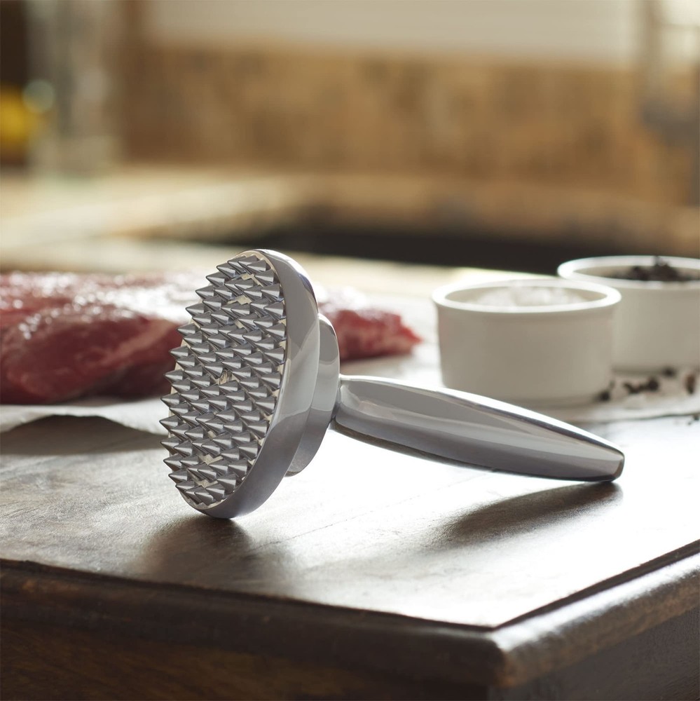 Meat Tenderizer, Reversible Dual Use, Chrome Plated