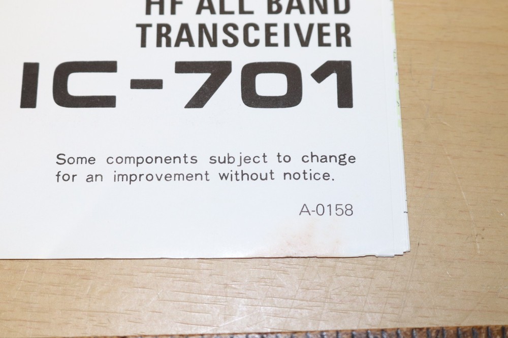 ICOM - IC-271H - INSTRUCTION MANUAL - w/PULLOUT SCHEMATIC