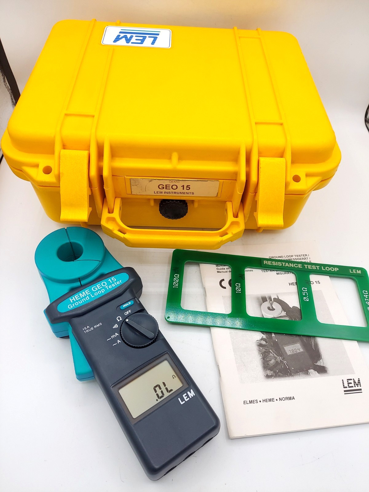 LEM GEO 15 Ground Loop Tester w/ Hard Case, Manual & Test Loop **Maybe New?**