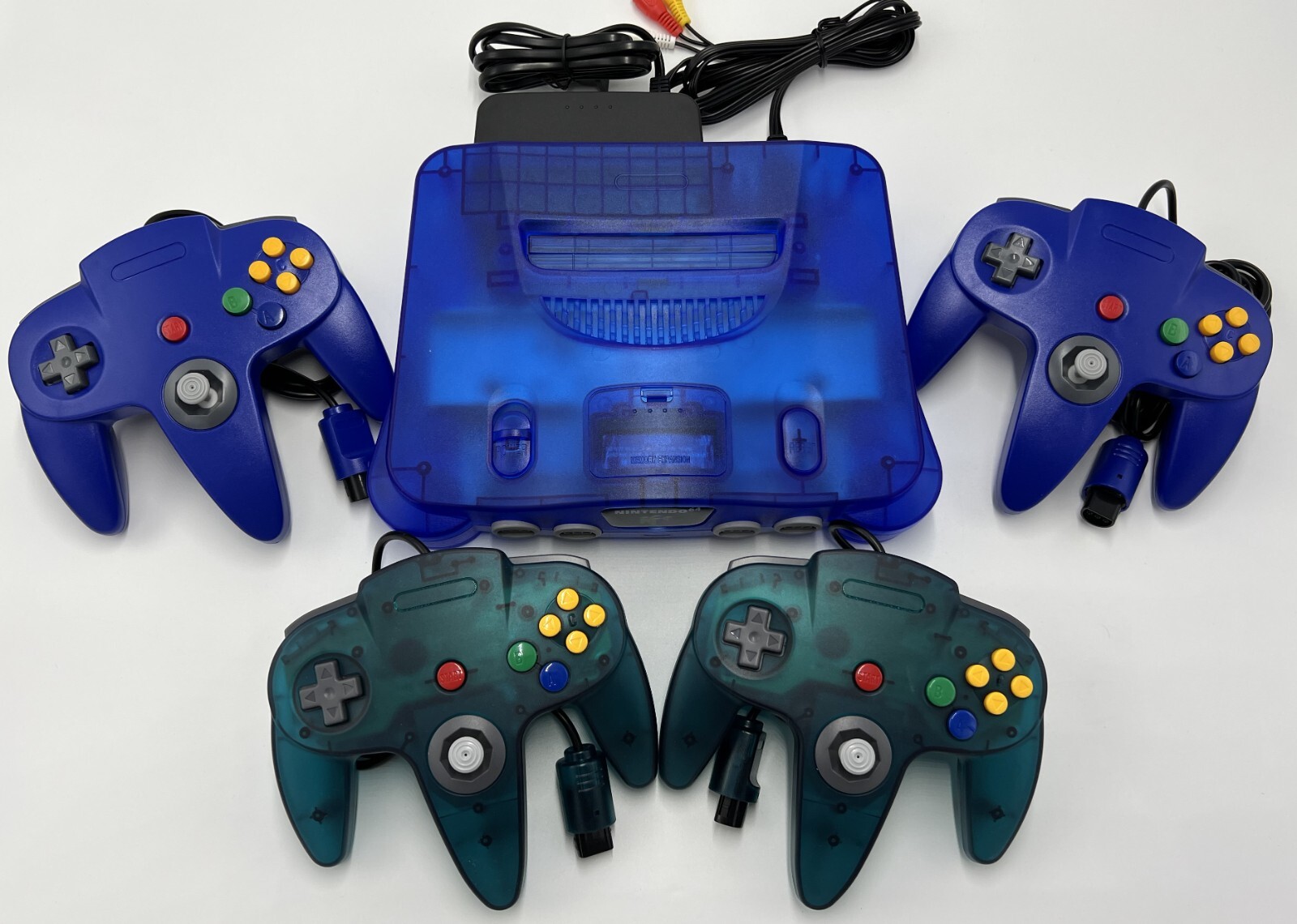 Choose CUSTOM COLOR Nintendo 64 Console + Up to 4 Controllers + Cords! N64! WOW