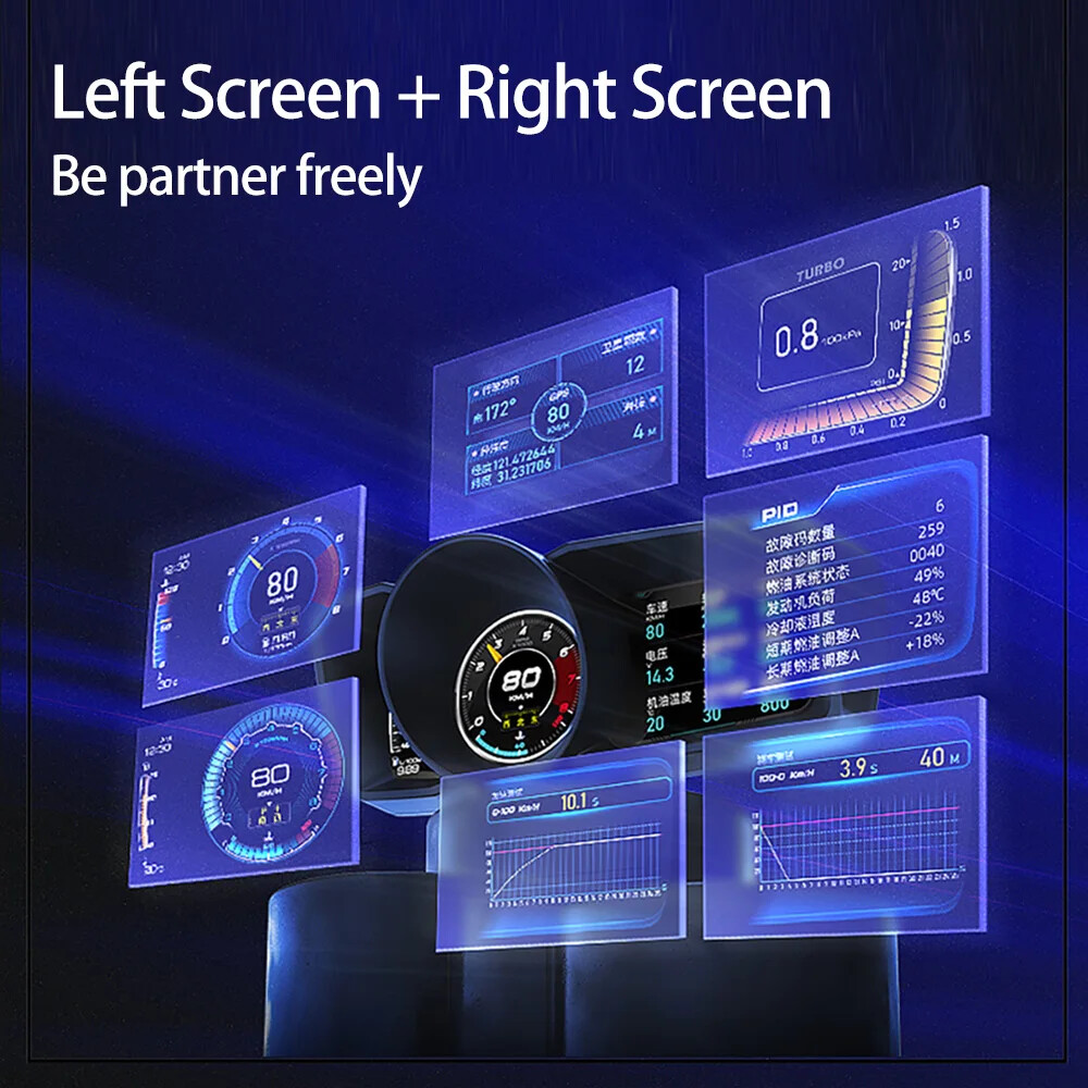 Auto Scanner Car Meter Intake Air & Water Temp. Trip Computer GPS Speedometer