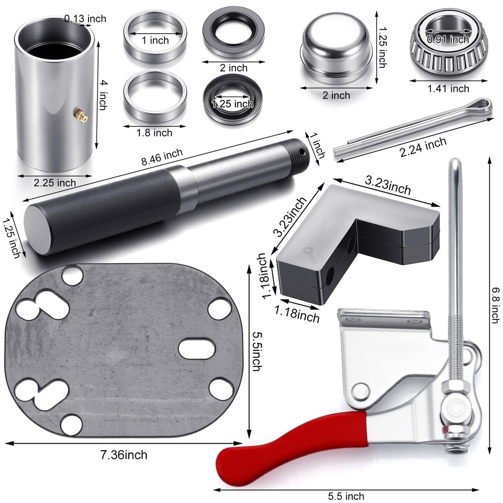 Canchiing Tire Carrier Hinge Kit Include Necessary Latch, Slewing Multicolor