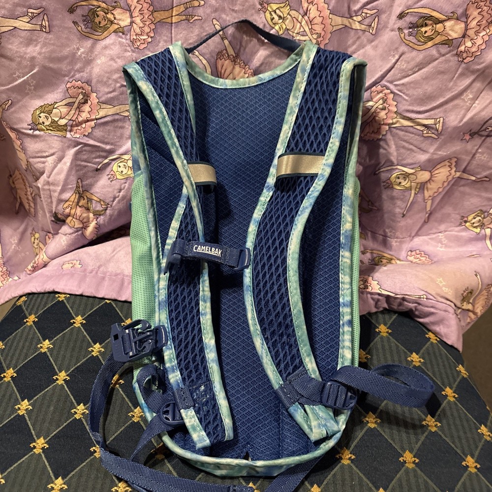 Camelback Mini Mule Pack Hiking Backpack Blue and Green Backpack