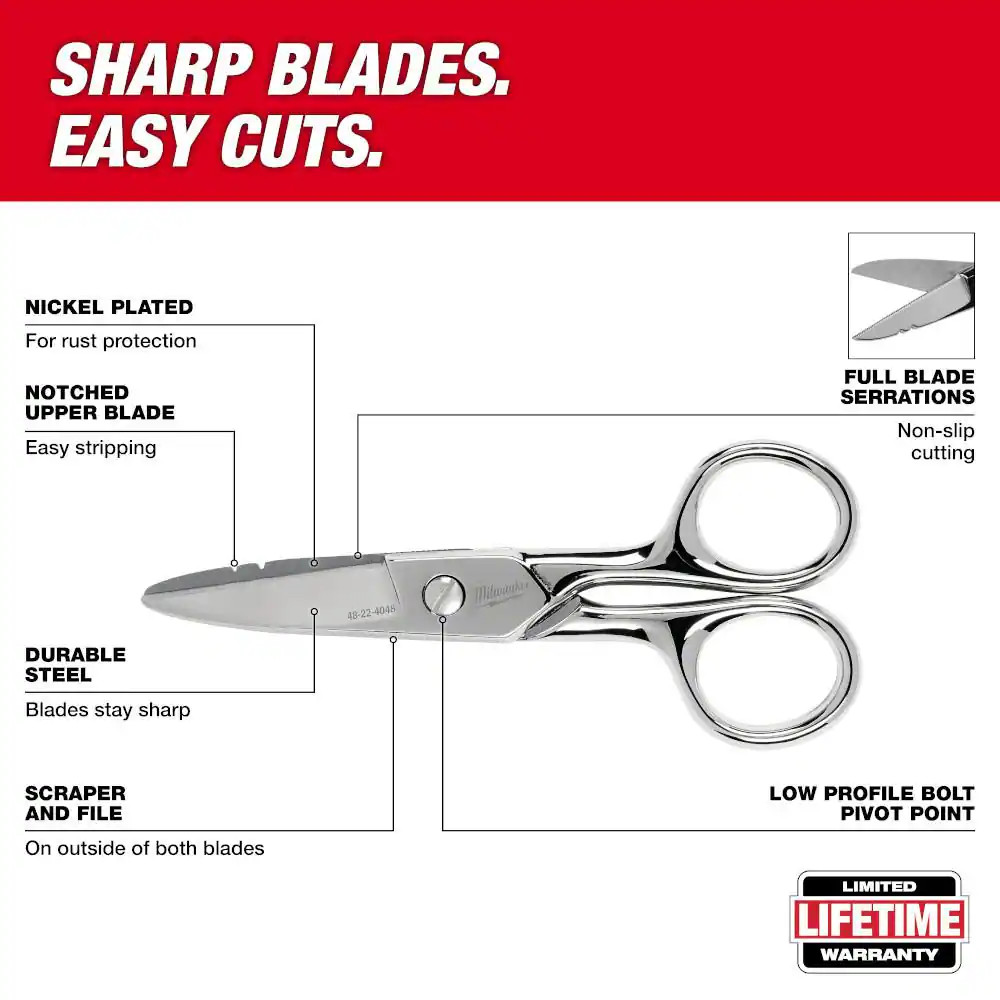 Milwaukee Electrician Scissors 48 22