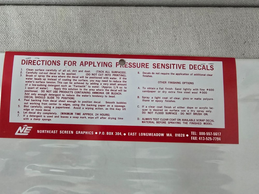Major Decals Model Aircraft Pressure Sensitive Decals - British