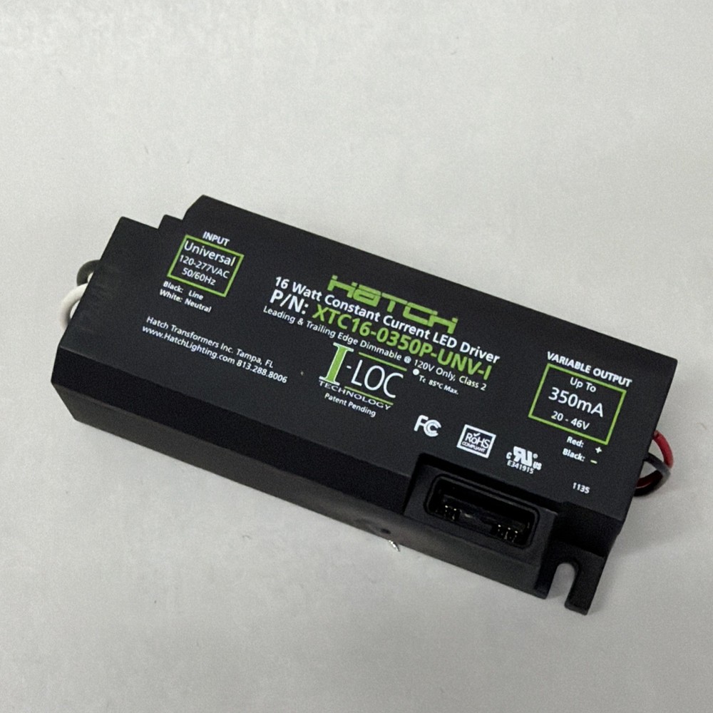 HATCH XTC16-0350P-UNV-I LED DRIVE TYPE PROGRAMMABLE CONSTANT DRIVER