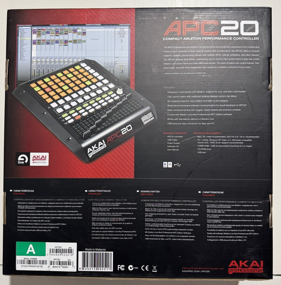 Akai APC20 MIDI Controller For Ableton - Open Box